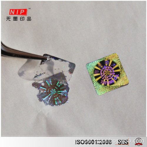 Advanced Quality Custom Hologram Security Anti Tamper Stickers